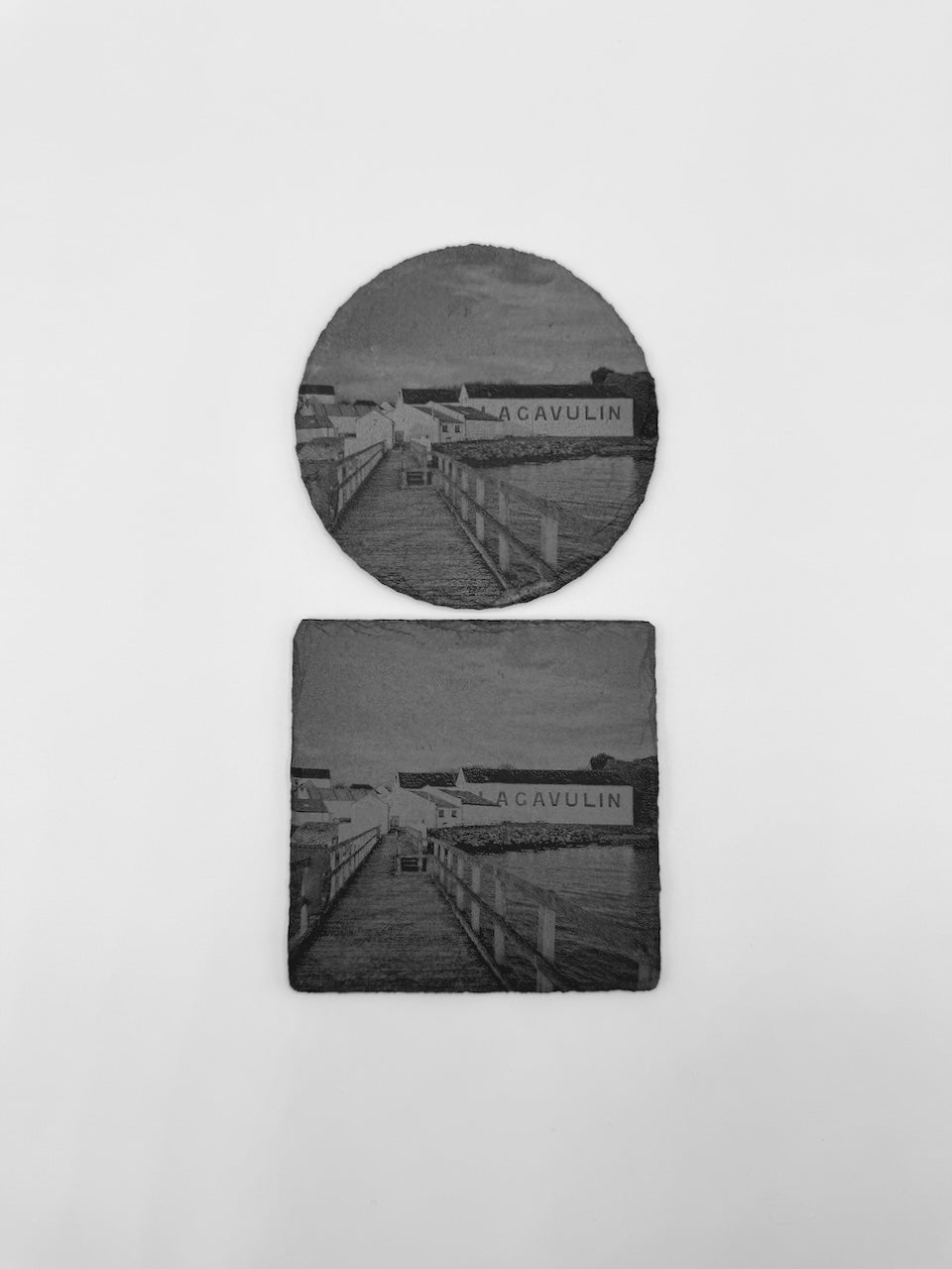 Lagavulin Distillery Photo Slate Coasters, Set of 4