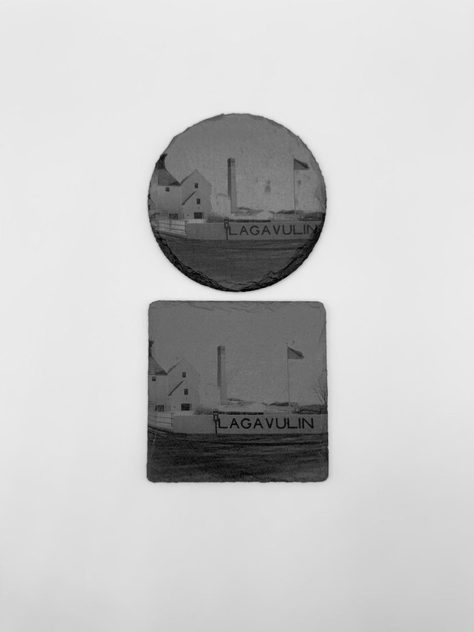 Lagavulin Distillery Photo Slate Coasters, Set of 4