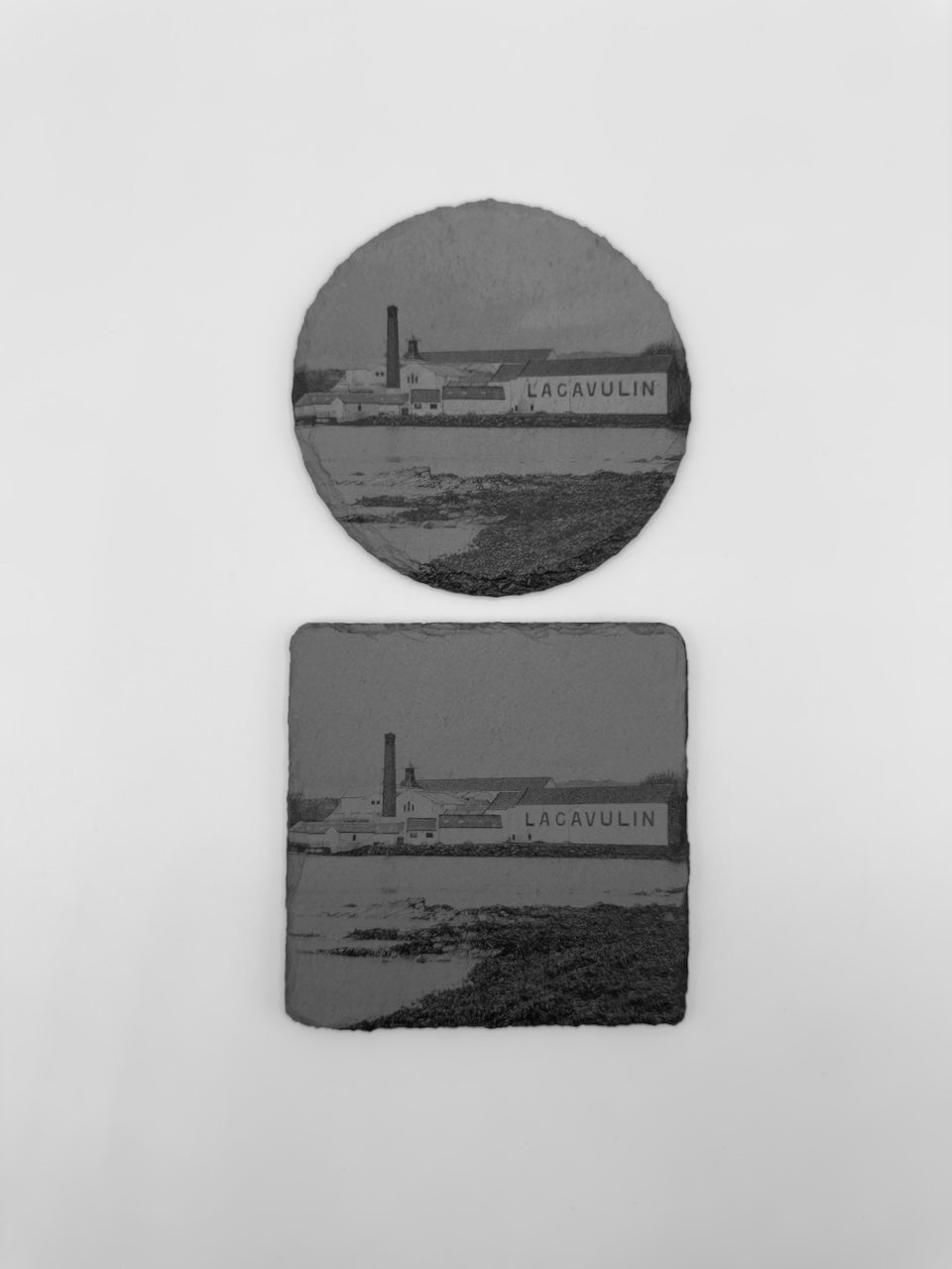 Lagavulin Distillery Photo Slate Coasters, Set of 4