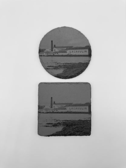 Lagavulin Distillery Photo Slate Coasters, Set of 4